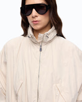 Oversizowa kurtka typu blouson ze ściągaczem - | Pinko