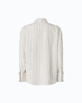 Camicia a righe con cravatta - | Pinko