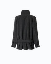 Caban in misto lana con collo alto e cintura - | Pinko