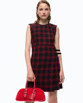 Kurzes Kleid mit Karomuster - | Pinko