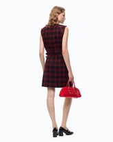 Kurzes Kleid mit Karomuster - | Pinko