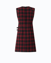 Kurzes Kleid mit Karomuster - | Pinko