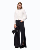 Wide-Leg-Jeans mit Seitenschlitzen - Schwarz | Pinko