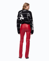 Pull en laine mérinos « Quiet Is The New Punk » - Multicolore Noir-Gris-Blanc | Pinko