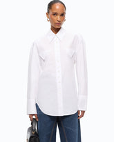 Koszula slim fit z tasiemką - | Pinko
