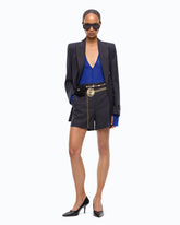 Shorts sartoriali in misto lana stretch - | Pinko