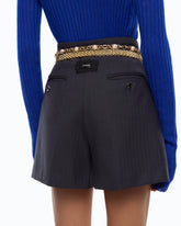Shorts sartoriali in misto lana stretch - | Pinko