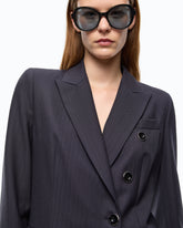 Giacca slim doppiopetto in misto lana - | Pinko