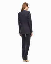 Giacca slim doppiopetto in misto lana - | Pinko