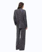Veste croisée à motif jaguar en strass - Gris foncé | Pinko