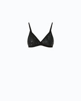 Mesh-effect bra with rhinestones - | Pinko