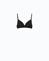 Mesh-effect bra with rhinestones - | Pinko