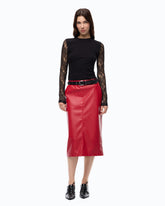Jersey de canalé con mangas de encaje - | Pinko