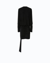 Mini dress with gathering and ribbon - | Pinko