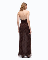 Long slip dress with lace - | Pinko