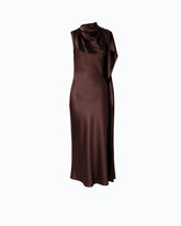 Langes One-Shoulder-Kleid aus Satin - | Pinko