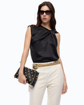 Ärmellose Bluse aus Satin - | Pinko