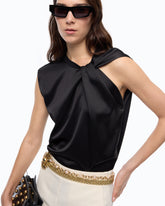 Ärmellose Bluse aus Satin - | Pinko