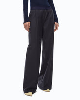 Pantaloni palazzo in misto lana stretch - | Pinko
