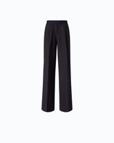 Pantaloni palazzo in misto lana stretch - | Pinko