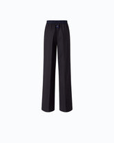 Pantaloni palazzo in misto lana stretch - | Pinko