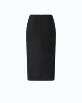 Slim-fit midi skirt with two slits - | Pinko