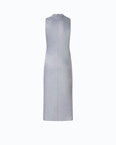 Midi sheath dress with draped neck - | Pinko