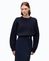 Gerippter Pullover aus Wollmix - Blau | Pinko
