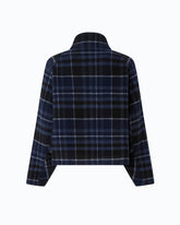 Caban en drap double à carreaux - Multicolor Noir-Bleu | Pinko