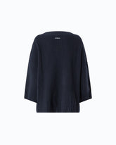 Pullover im Rippstrick mit V-Ausschnitt - Blau | Pinko