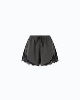 Shorts fluidi con inserto in pizzo - | Pinko