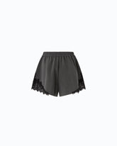 Shorts fluidi con inserto in pizzo - | Pinko