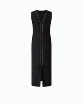 Slim-fit midi dress with lacing - | Pinko
