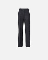 Pinstriped wool-blend trousers - | Pinko