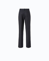 Pantalones de mezcla de lana con rayas diplomáticas - Multicolor Azul-Blanco | Pinko