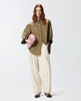 Camicia in popeline con dettagli in pizzo - | Pinko