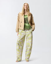 Top in pizzo effetto patchwork - | Pinko