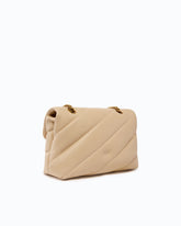 Medium Love Bag Puff Maxi Quilt New Buckle shoulder bag - Beige | Pinko