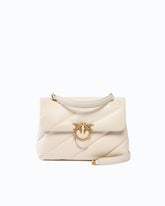 Borsa media a tracolla Love Bag Puff Maxi Quilt New Buckle - Bianco | Pinko