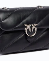 Borsa media a tracolla Love Bag Puff Maxi Quilt New Buckle - Nero | Pinko