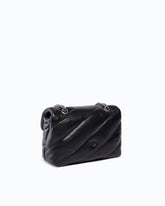 Small Love Bag Puff Maxi Quilt New Buckle shoulder bag - Black | Pinko