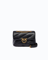 Small Love Bag Puff Maxi Quilt New Buckle shoulder bag - Black | Pinko