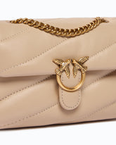 Baby Love Bag Puff Maxi Quilt New Buckle shoulder bag - Beige | Pinko