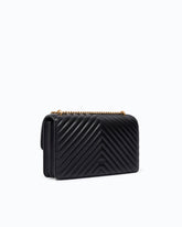 Medium Love Bag One Chevron New Buckle shoulder bag - Black | Pinko
