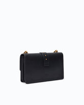 Medium Love Bag One leather handbag with New Buckle - Black | Pinko