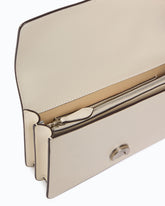 Small Love Bag One leather shoulder bag with New Buckle - White | Pinko