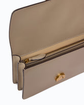 Small Love Bag One leather shoulder bag with New Buckle - White | Pinko
