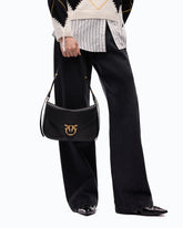 Sac moyen en cuir avec boucle Love Birds Diamond Cut - | Pinko