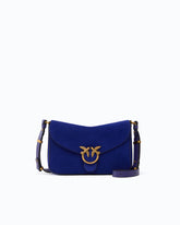 Sac à bandoulière Mini Love Bag Satchel en daim - Dark Purple | Pinko