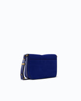 Τσάντα χιαστί Mini Love Bag Satchel από σουέτ - Dark Purple | Pinko